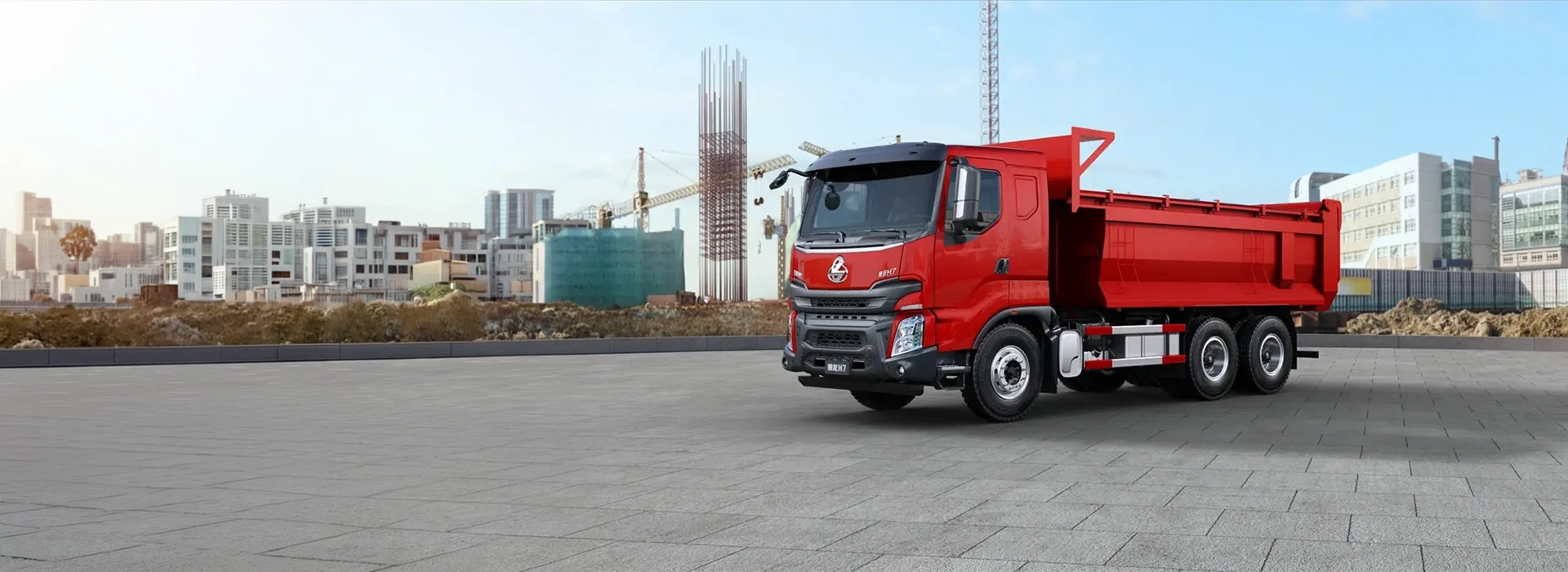 Red Chenglong H7 6x4 heavy-duty tipper dump truck for construction and haulage