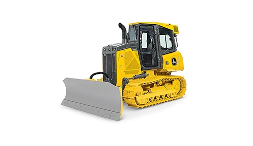 John Deere crawler dozer with front blade for earthmoving and construction