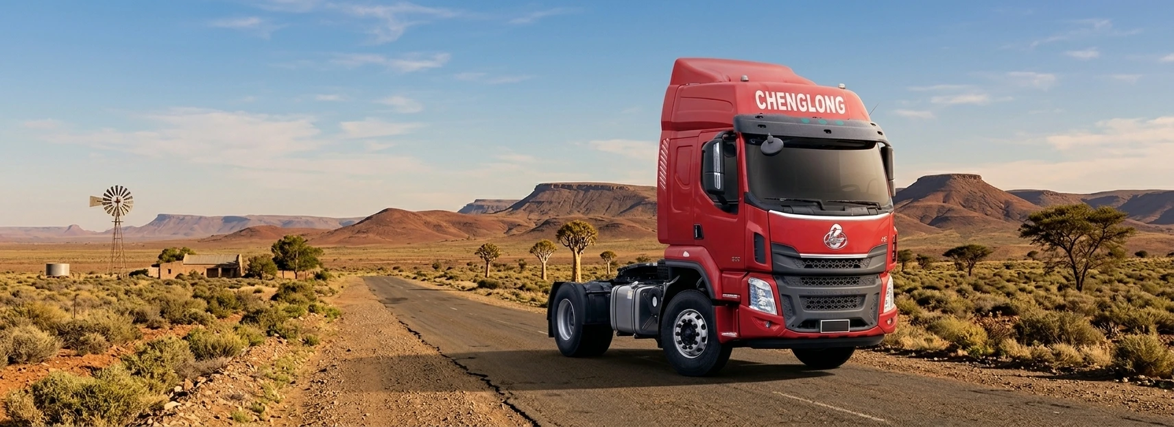 Chenglong 4X2 KD H5 Tractor Africa scene