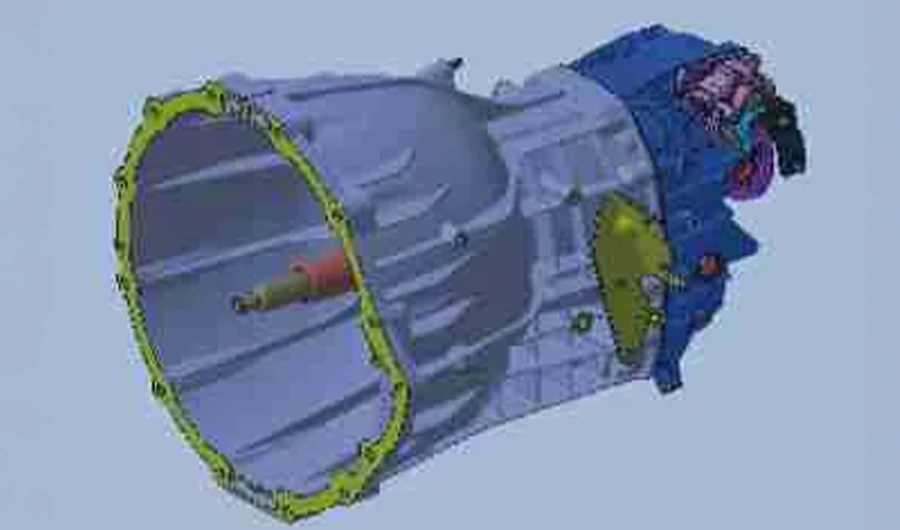 Heavy-duty commercial vehicle transmission and gearbox assembly