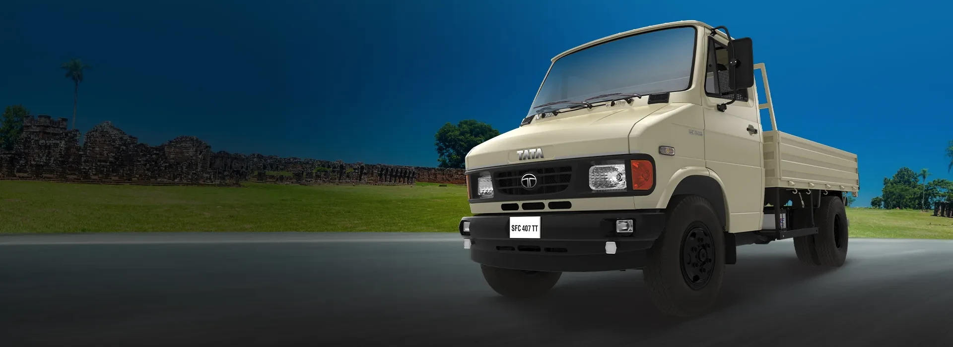 Tata SFC 407 TT drop-side light truck desktop hero banner