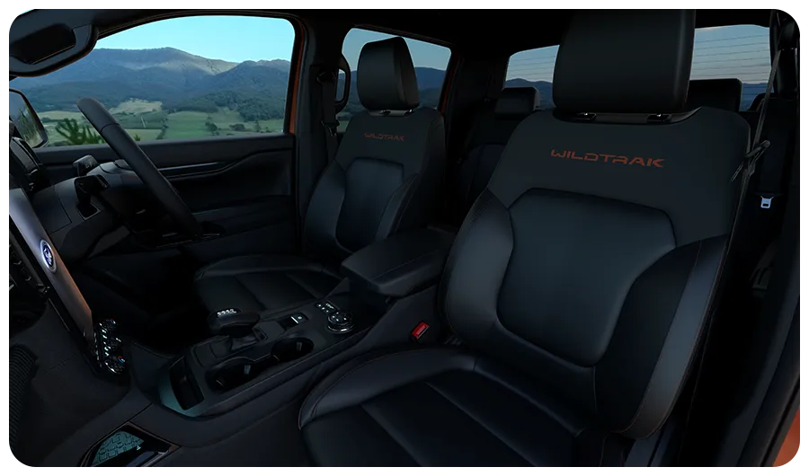 Unique seats with Wildtrak styling