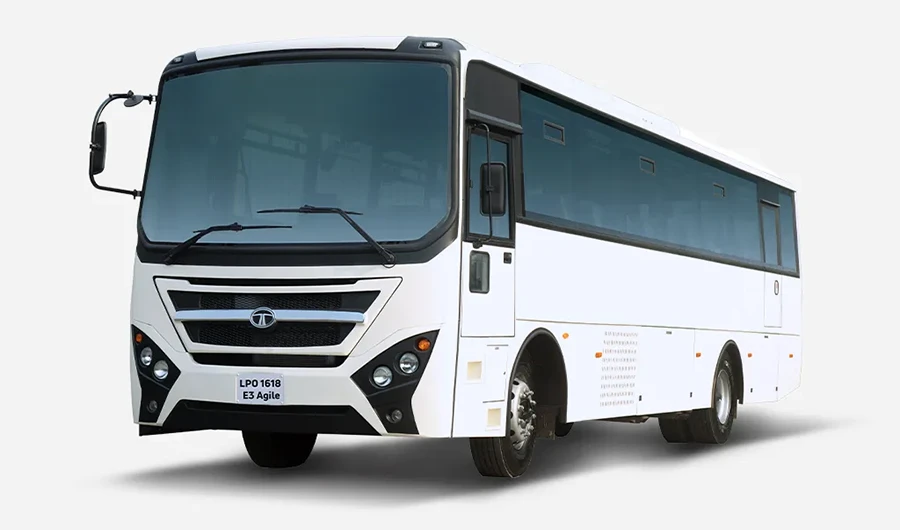 Tata LPO 1618 E3 Agile commercial passenger bus studio feature view