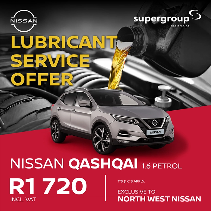 Nissan Qashqai 1.6 Petrol Lubricant Service Offer