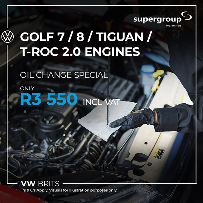 Golf 7 or 8 or Tiguan or T-Roc 2.0 Engines Oil Change