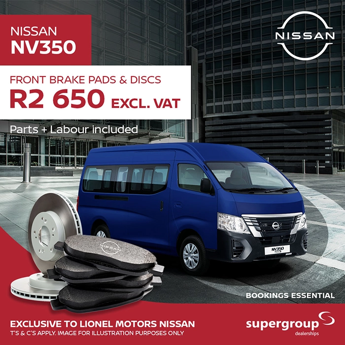 Nissan NV350 Front Brake Pads and Discs