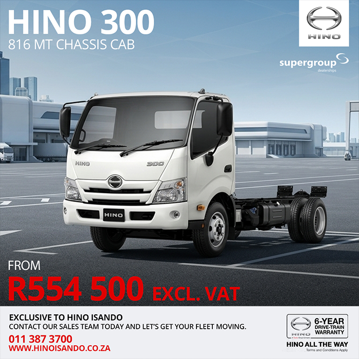 Hino 300 816 MT Chassis Cab