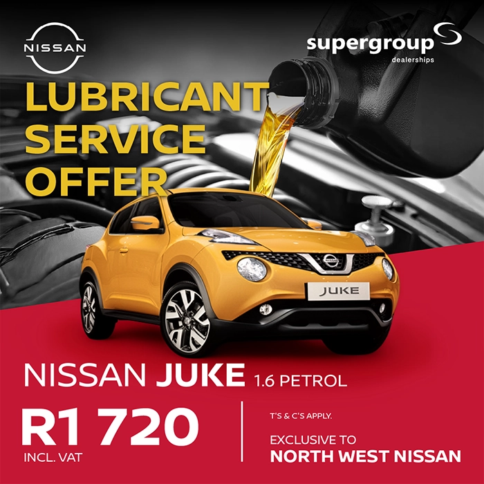 Nissan Juke 1.6 Petrol Lubricant Service Offer
